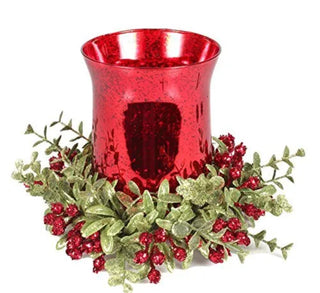Kissing Krystal Mistletoe Candle Holder Set