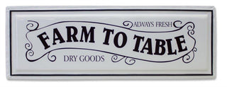 Farm to Table Sign