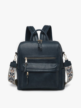 Jen & Co Amelia Backpack Navy BP1993