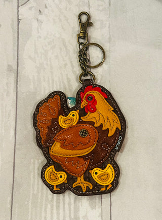 Chala 806 Key Fob/Coin Purse Hen with Chicks