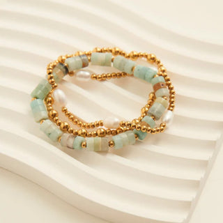 Howard's Narelle Waterproof Pearl Bracelet Set Gold