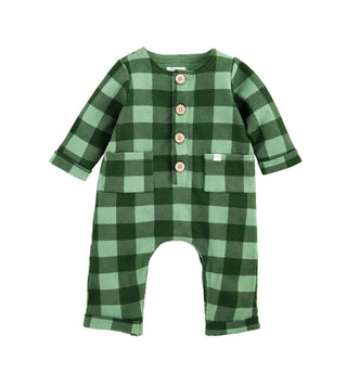 Mudpie Waffle Green Check 1-piece
