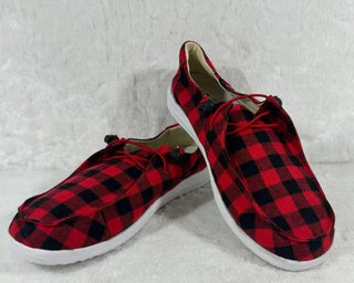Corky's Kayak Slip On Red Plaid