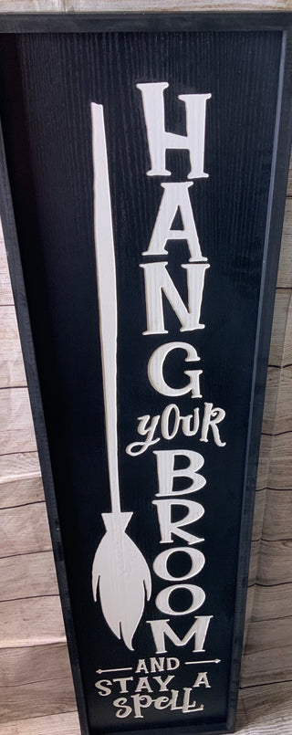 Wood Halloween Engraved Porch Sign