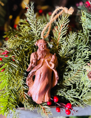 Wooden Santa Ornament