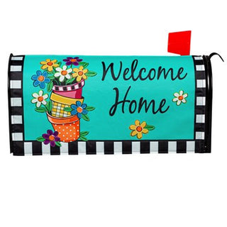 Stacked Spring Flower Pots Mail Wrap