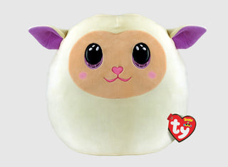 Ty Squish A Boo Fluffy the Easter White Lamb Large
