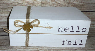 Wood Fall Block Sign