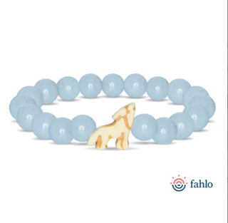 Fahlo Scout Wolf Glow-in-the-Dark Bracelet Aqua Glow
