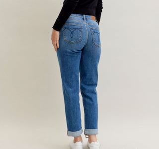 Judy Blue Mid Rise BF Classic Cuffed 82685