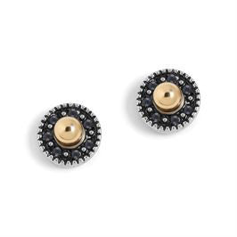 Whispers Silver Stones w/Gold Center Earrings WN004152