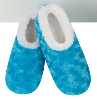 Snoozies Bouquet of Roses Turquoise Slippers