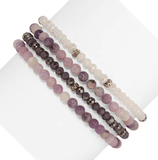 My Fun Colors Spiritual Gemstone Bracelet Lilac Jade