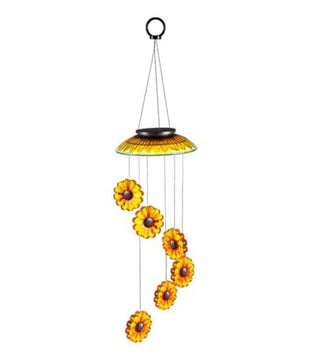 Sunflower Hand Painted Solar Color Changing Solar Mobile