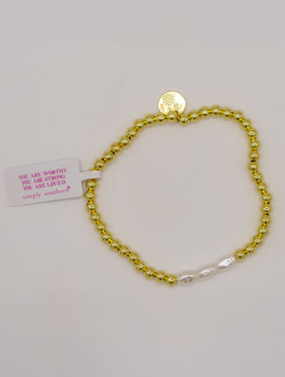 Simply Southern Gold Bracelet Pearl 9