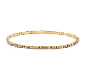 My Fun Colors Petite Crystal Tennis Bracelet Hyacinth/Gold