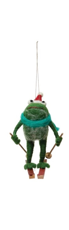 Felt Frog Ornament
