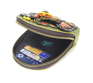 Chala 638 Mini Coin Purse Keychain Monarch Butterfly