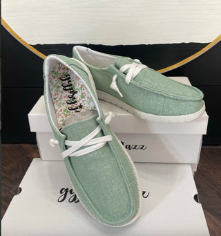 Gypsy Jazz Holly Shine Slip On in Mint