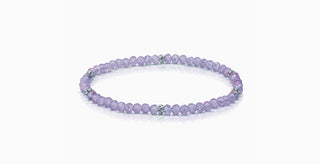 My Fun Colors Mini Crystal Bracelet Lavender Silver Accent