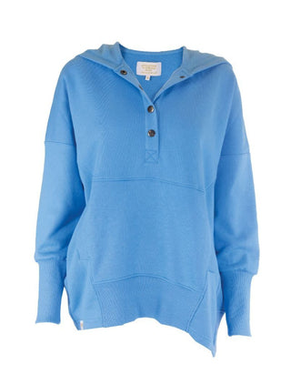 Simply Southern Quarter Snap Hooded Pullover Cyan