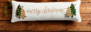 Mudpie Velvet Appliqué Christmas Pillow