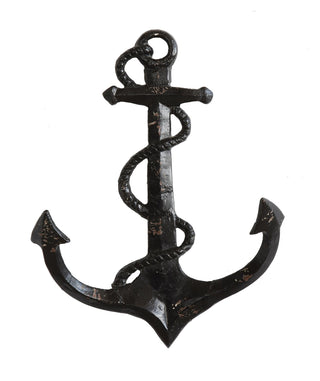 Black Metal Nautical Anchor