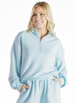 Simply Southern Pullover Scalloped Robins Egg