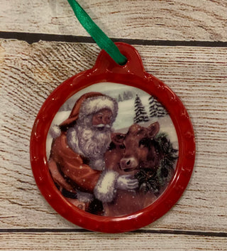 Ceramic Santa Ornament