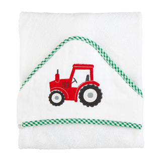 Mudpie Hooded Towel Red Tractor