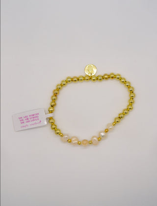 Simply Southern Gold Bracelet Pearl 3