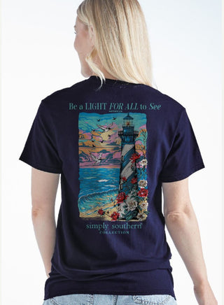 Simply Southern Short Sleeve Light Navy
