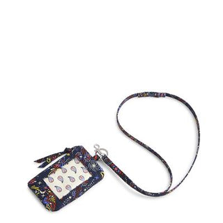 Vera Bradley Zip ID Pouch w/Breakaway Lanyard Starry Paisley
