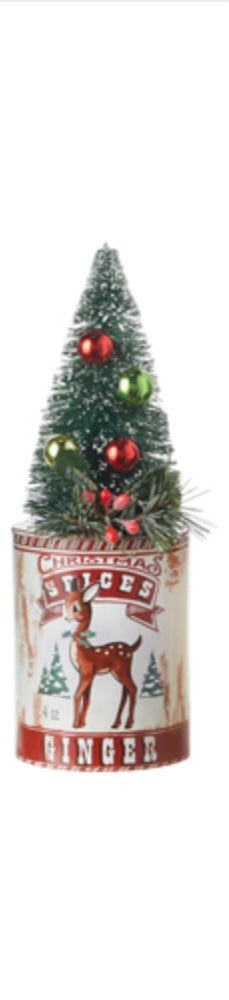 Holiday Spice Container w/Tree