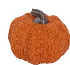 Resin Knit Pattern Pumpkin