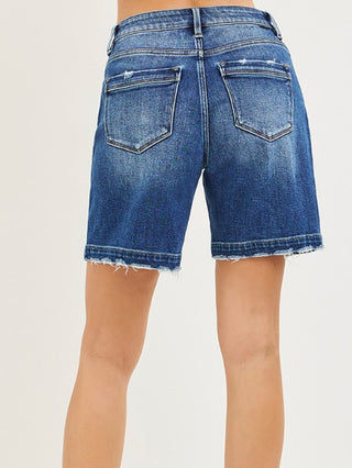 Risen Slouchy Bermuda Shorts Dark Wash 6458