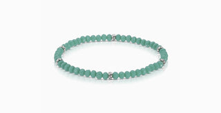 My Fun Colors Mini Crystal Bracelet Turquoise Silver Accent