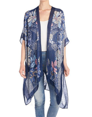 Coco + Carmen Mya Kimono - Navy/Pink 2019043