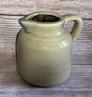 Stoneware Green Pitcher