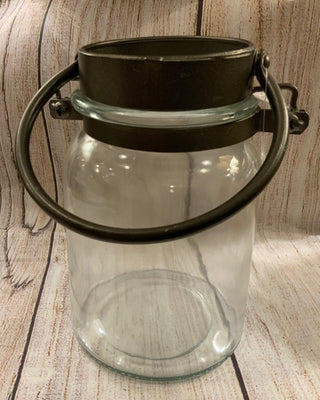 Glass Jar w/Metal Bale