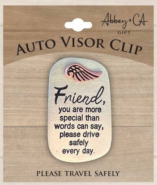 Drive Safely Visor Clip Friend
