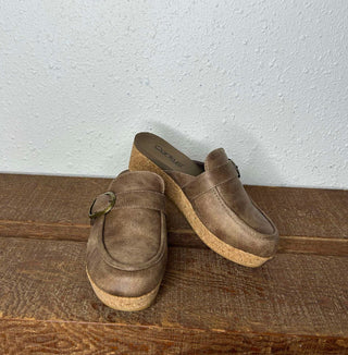 Corky's All Get Out Slip On Wedge Taupe