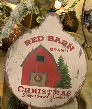 Red Barn Christmas Ornament