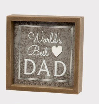 World’s Best Dad Block Sign