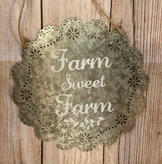 Farm Sweet Farm Metal Sign