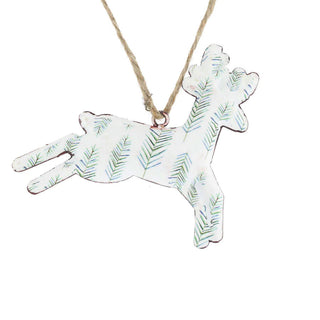 Metal Deer Ornament w/Print