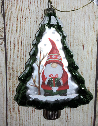 Glass Tree w/Gnome Ornament Style 2