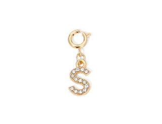 My Fun Colors Rhinestone Initial Gold S