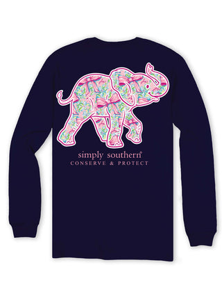 Simply Southern Long Sleeve Elephant Tracking Bow Eclipse