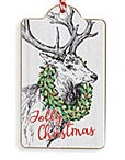 Jolly Christmas Reindeer Tag Ornament